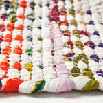 Handwoven Multi Coloured 100% Cotton Diamond Chindi Rug | 200cm | Multi Colour