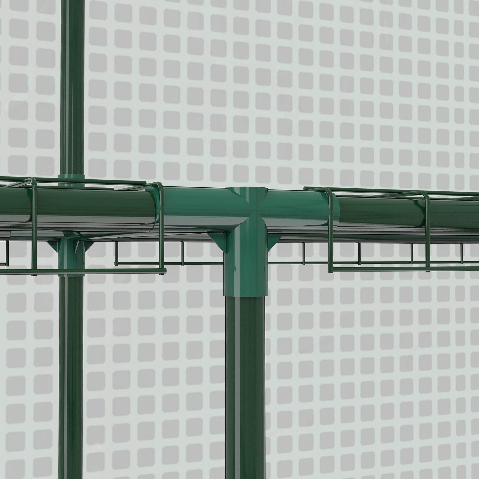 Walk-in Greenhouse W/ 3 Tier Shelves | Green