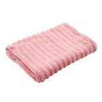 Cozy Striped Throw Blanket Soft Double-sided Use, Warm, Fade-resistant & Easy To Clean | Small | Pink