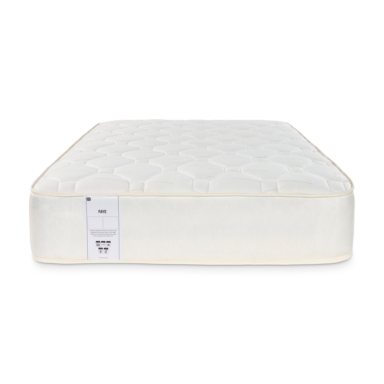 Faye 1000 Pocket Sprung Quilted Mattress | King | White
