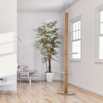 260cm Floor To Ceiling Cat Tree Kitten Tower W/ Adjustable Height | Brown