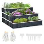 3 Tier Raised Garden Bed With Gloves Easy Assembly