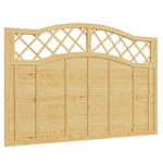 Spruce Wood Fence Panel With Arched Lattice Top 180cm W X 90/120/150/180cm H– Natural Finish, Durable, Easy Diy Garden Privacy Screen | Medium
