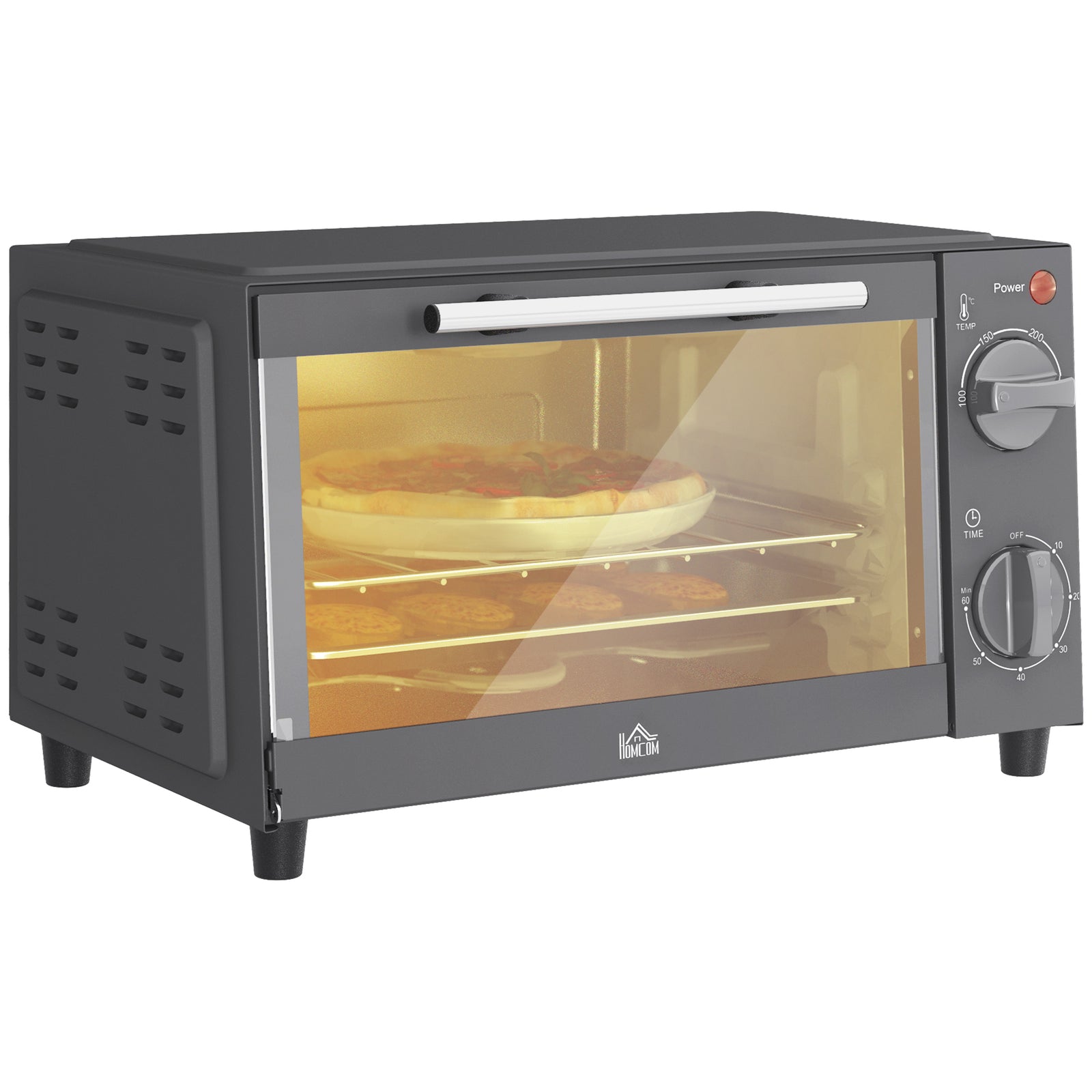 Mini Oven 9l Countertop Electric Grill With Temp Timer | One Size