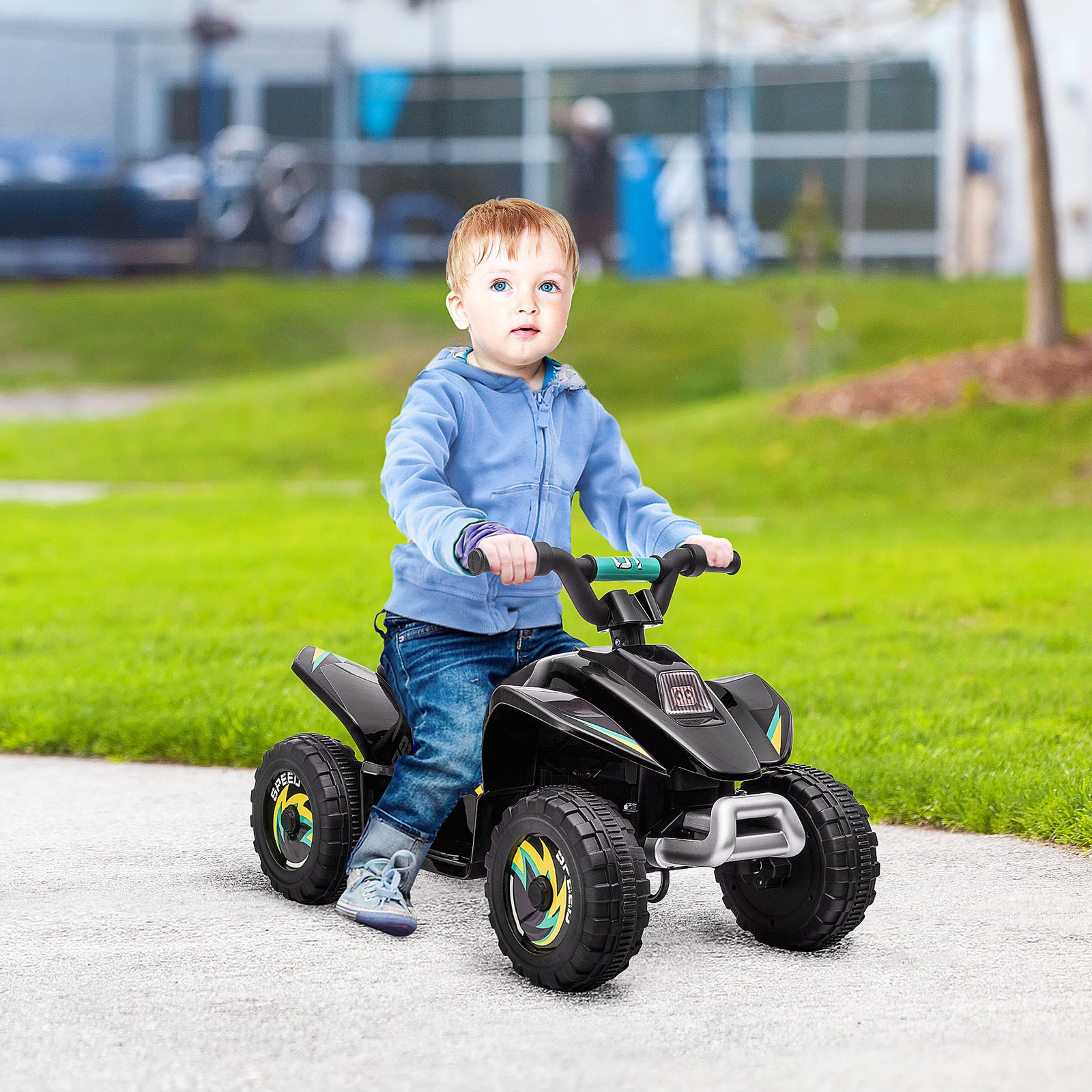 6v Kids Electric Ride On Car For 18-36 Months Toddlers | Black