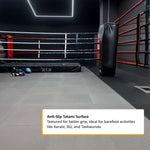 40mm Premium Reversible Eva Tatami Foam Mats  | Set-of-12 | Black & Grey
