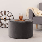Milano Velvet Bean Bag Pouffe | Charcoal