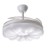 Dimmable Ceiling Fan Light With Remote And Retracted Blades