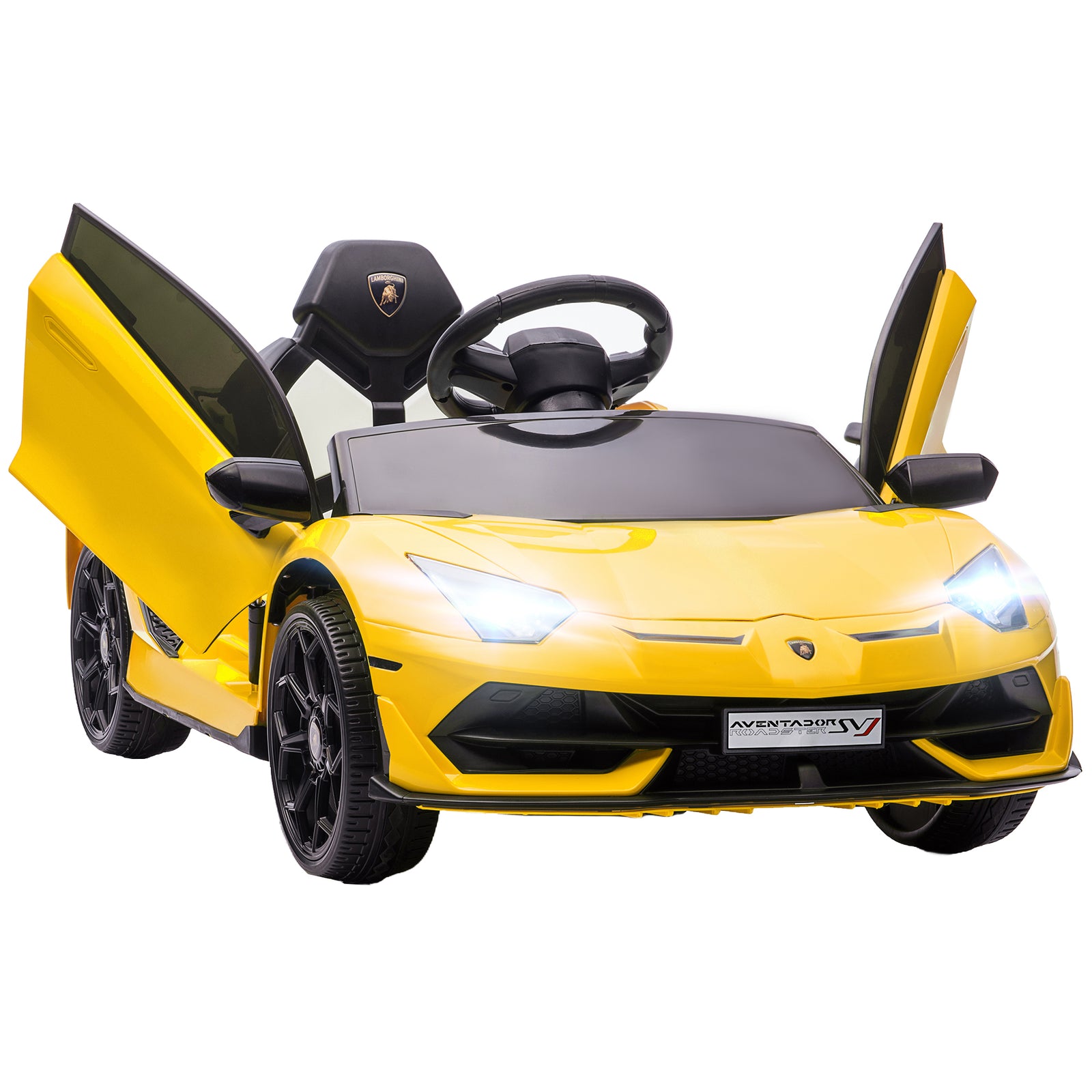 Lamborghini Aventador Licensed 12v Kids Electric Ride On Car | Yellow