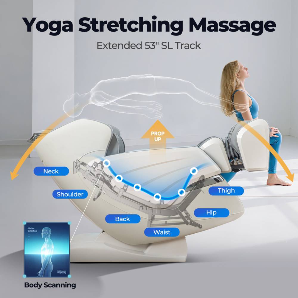 Zero Gravity Back Heated Full Body Massage Chair With Handheld Controller | White