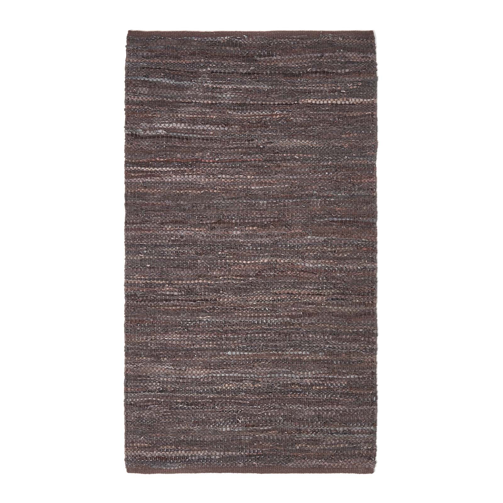 Denver Leather Woven Rug | 150cm x 240cm | Brown