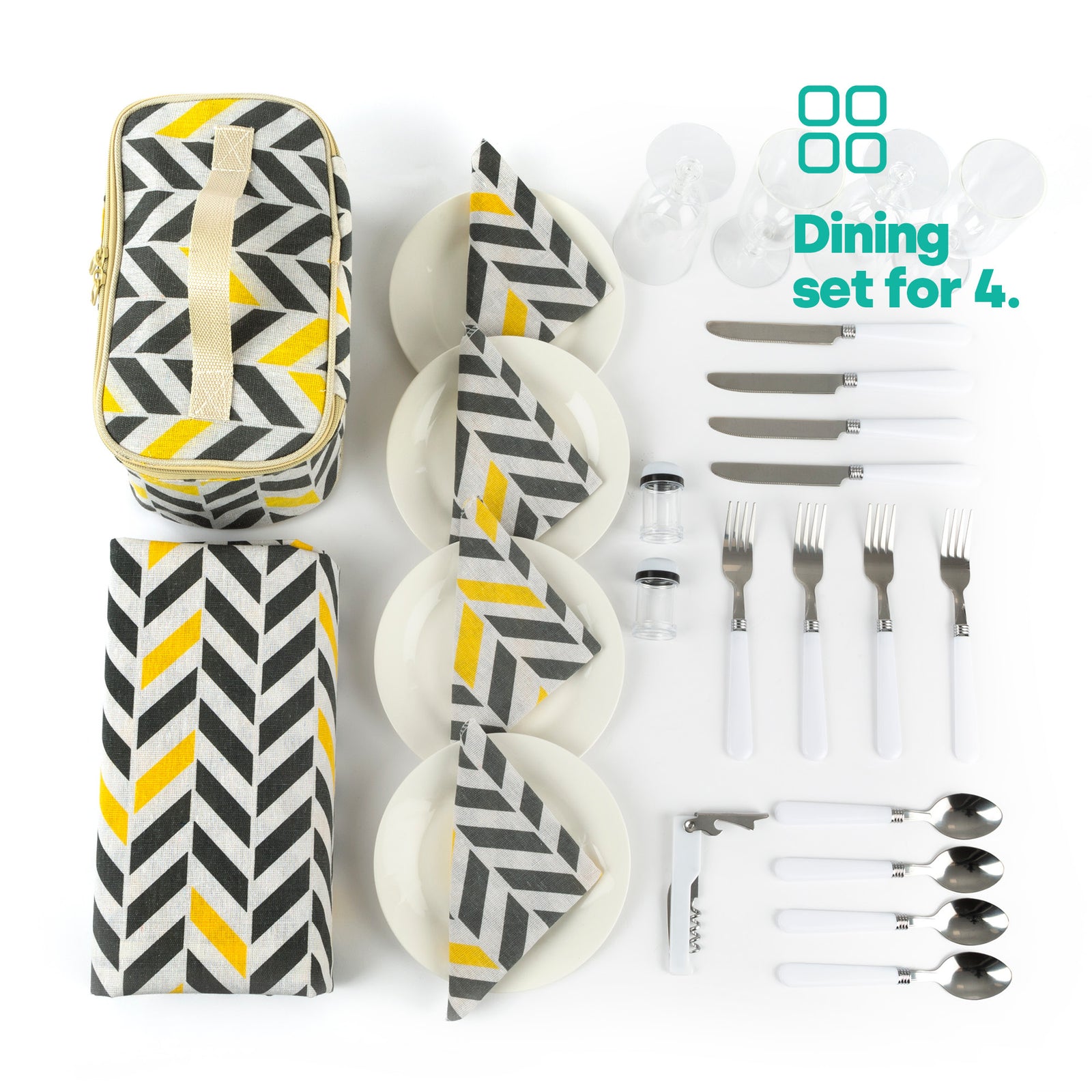 Tummel 4-person Wicker Picnic Basket