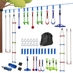 10 Piece Zip Line Kit For Kids, 10m Kids Slackline Kit For Outdoor Garden