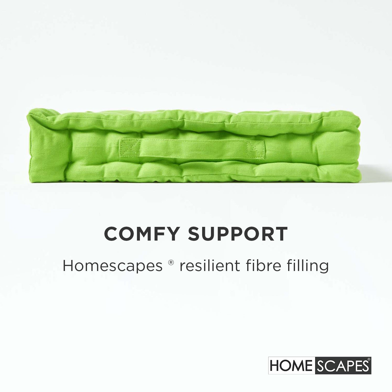 Cotton Plain Floor Cushion | 50cm x 50cm | Green