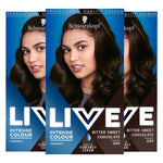 Live Bitter Sweet Chocolate (brown) Permanent Hair Dye, Intense Colour 089 3x