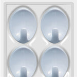 St Helens Self Adhesive Oval Shaped Plastic Hooks (pack Of 4)