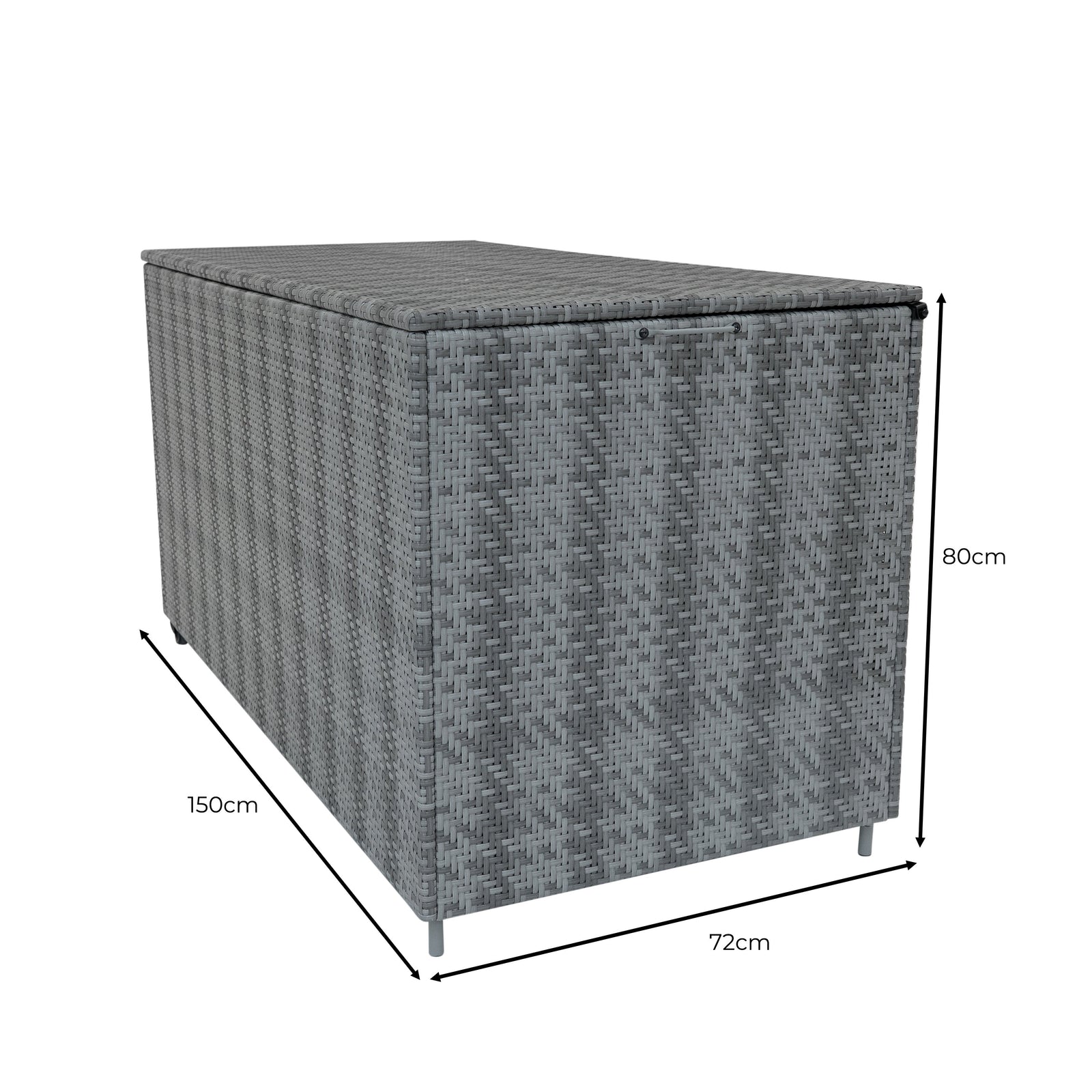 Rattan Cushion Storage Box 700l | Grey