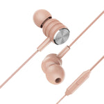 Bass Enhancement One-touch Remote, Stereo Earphones | Pink