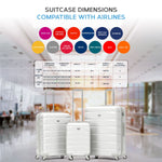 29" Large Suitcase Check-in Hold Luggage Hard Shell 4 Wheels Tsa Lock | Large | White