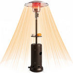 Gas Patio Heater W/ Table Tray, 13 Kw Propane Outdoor Heater, Brown