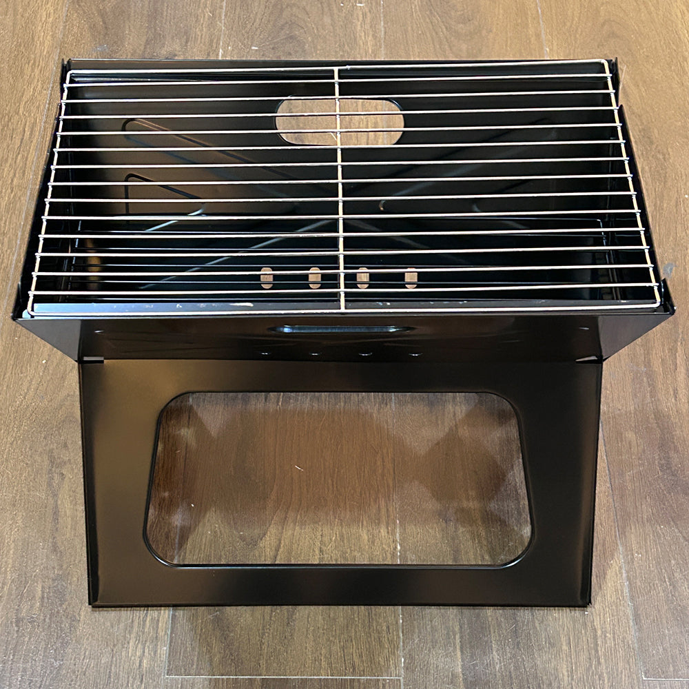 Living and Home Portable X-shaped Charcoal Grill Foldable Outdoor Bbq For Camping Tailgating
