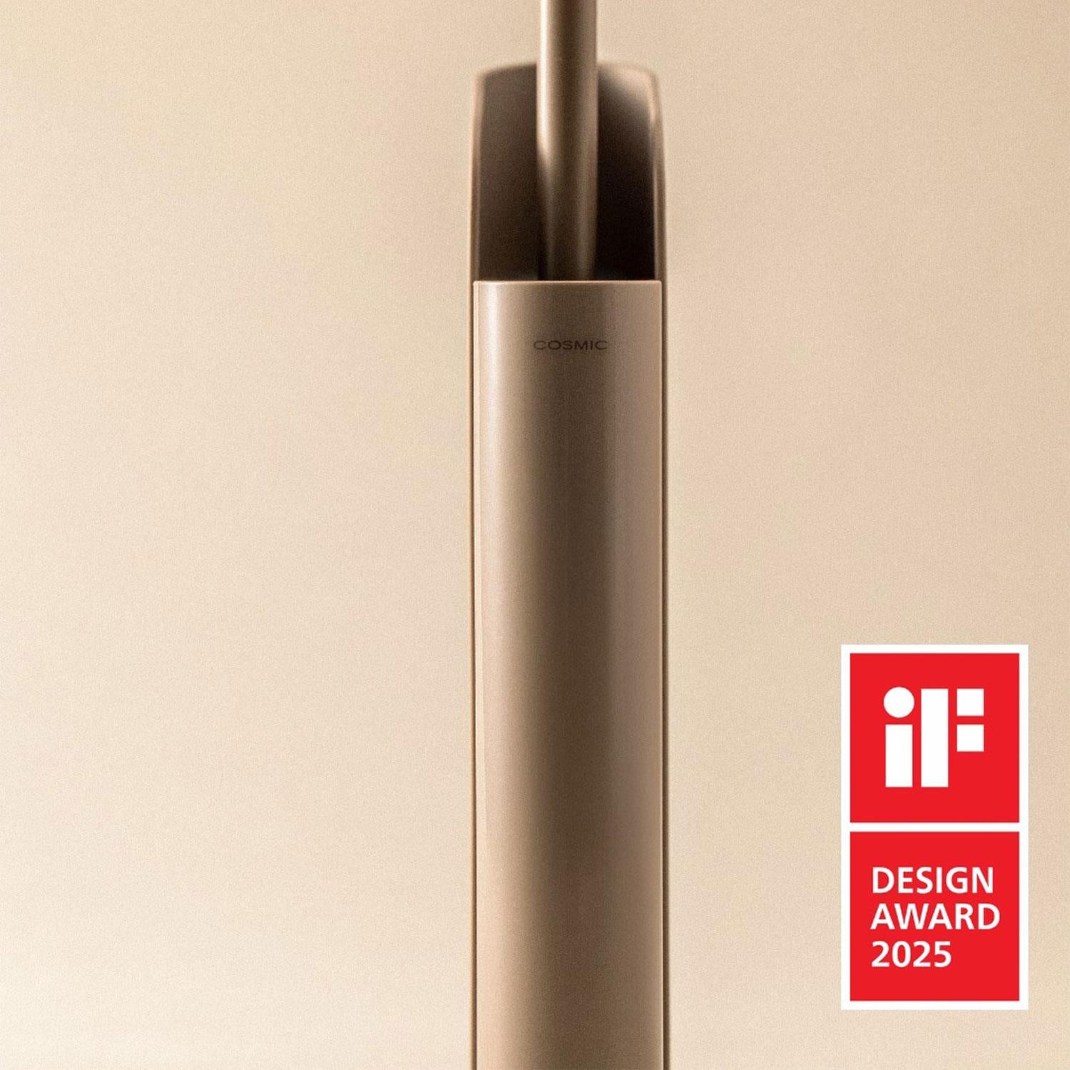 Silicone Toilet Brush Floor Or Self-adhesive Flat Collection | Brushed Brass