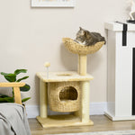 Cat Tree With Scratching Posts, Cat House, Bed, Washable Cushions