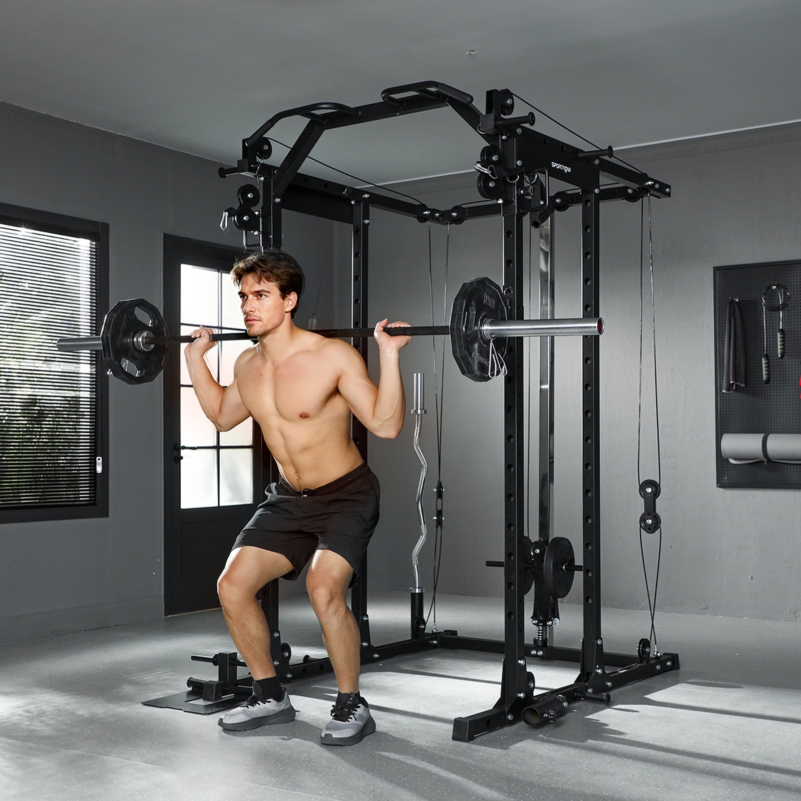 Cable Crossover Machine, 300kg Multi Gym System