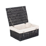 Wicker 40cm Black Hamper | White