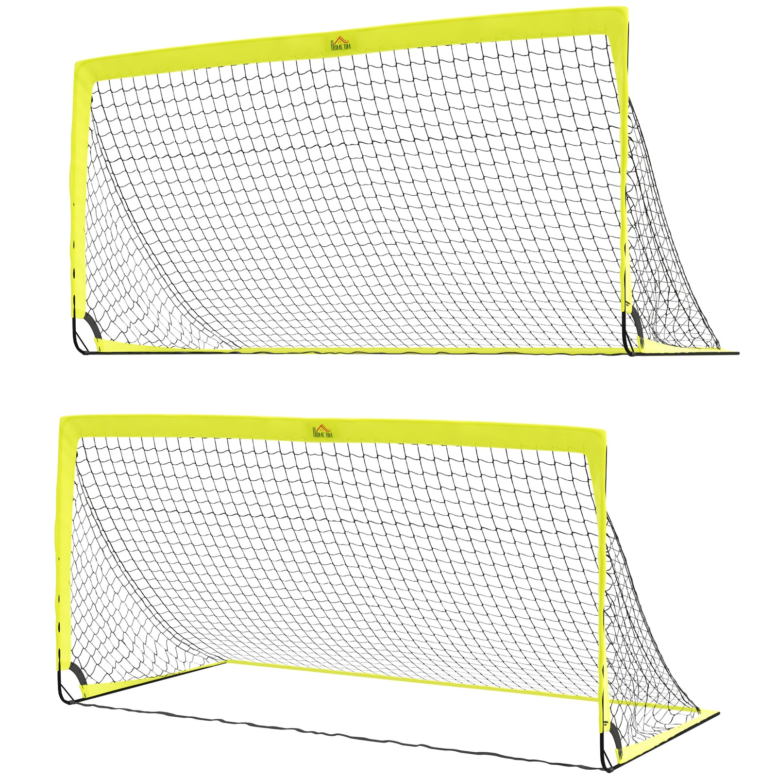 2 Foldable Football Goals, Training, Yellow, With Bag | Yellow