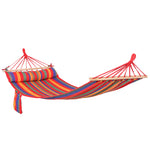 Cotton Hammock W/ Headrest & Side Pocket Deluxe Swing Chair