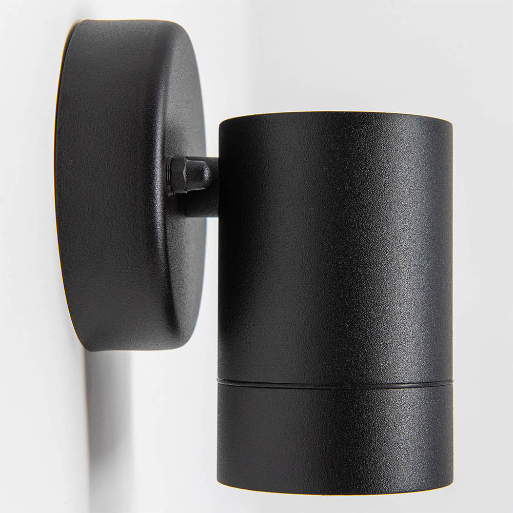 Adjustable Outdoor Wall Light With Gu10 Lamp Holder | One Size | Black