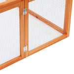 Wooden Rabbit Hutch Cage House W/ Mesh Wire Safety For Outdoor Garden