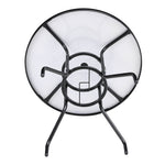 Round Garden Tempered Glass Marble Coffee Table - 80cm Dia X 72cm