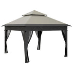 3 X 3(m) Pop Up Gazebo, Instant Shelter With Netting | Light Slate Gray
