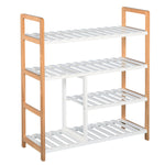 4-tier Shoe Rack Simple Home Storage W/ Wood Frame