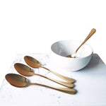 Dinner Spoons Gold Cutlery Stainless Steel 4 Piece Set