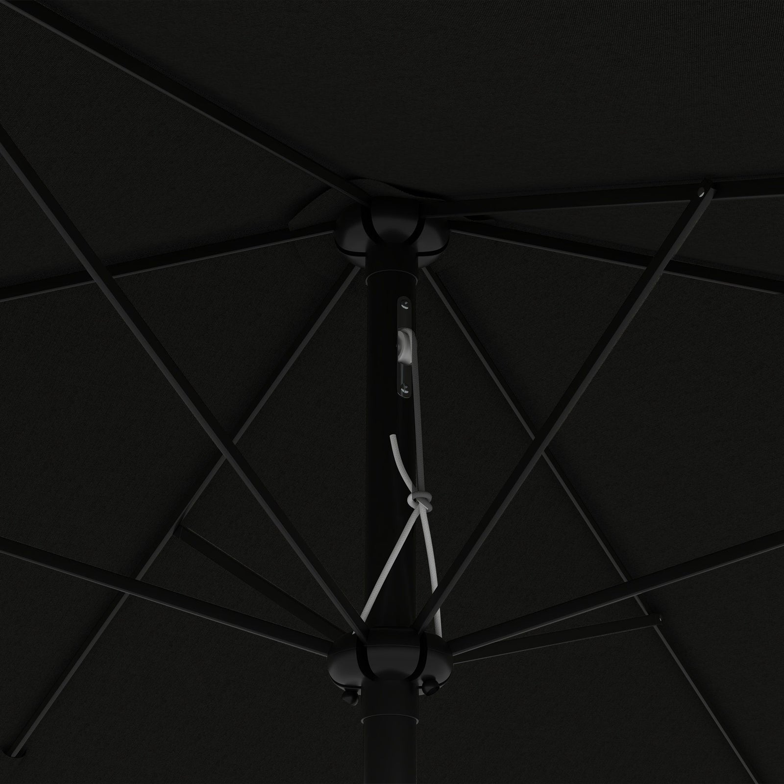 2x3m Rectangular Parasol Patio Outdoor Table Umbrella | Black