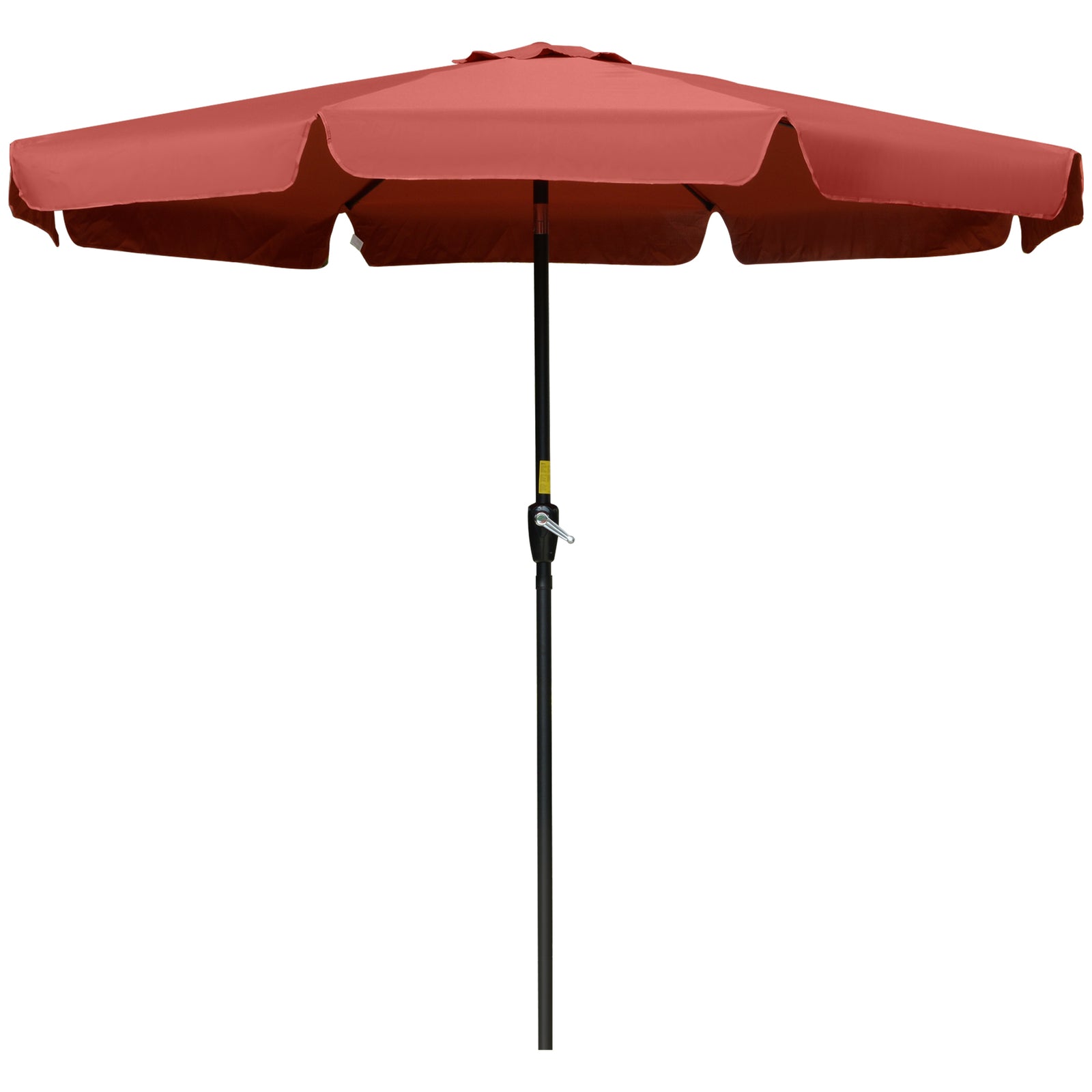 2.7m Patio Umbrella With Crank Garden Parasol | Red
