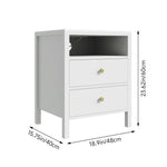 Bedside Tables With Charging Station & Drawers | Set of 2 | White