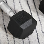 2x5kg Rubber Hex Dumbbells For Home Gym | Black