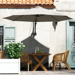 Wall Mounted Parasol W/ Vent & 8 Ribs | Light Grey