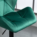 Set Of 2 Luxurious Velvet-touch Bar Stools | Green