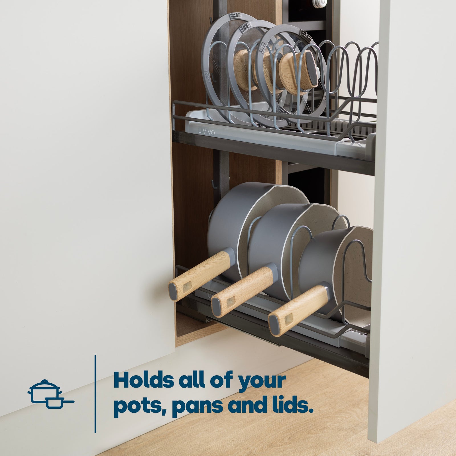 Extendable Pan Lid Holder