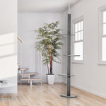 260cm Floor To Ceiling Cat Tree Kitten Tower W/ Adjustable Height | Gray