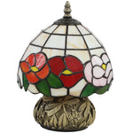 HOMCOM Stained Glass Bedside Lamp, Tiffany Style Table Lamp For Bedroom