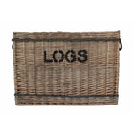 Wicker Large Rope Handle Log Basket