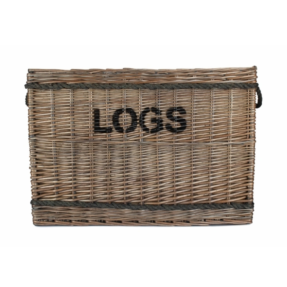 Wicker Large Rope Handle Log Basket