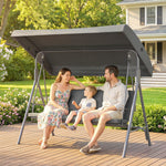 Outsunny 3 Seater Garden Swing Chair, Patio Rocking Bench With Steel Frame