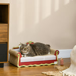 Cat Scratching Board, Cardboard Lounge Sofa With Catnip, 58 X 29.5 X 29cm